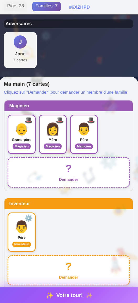 Jeu des 7 familles